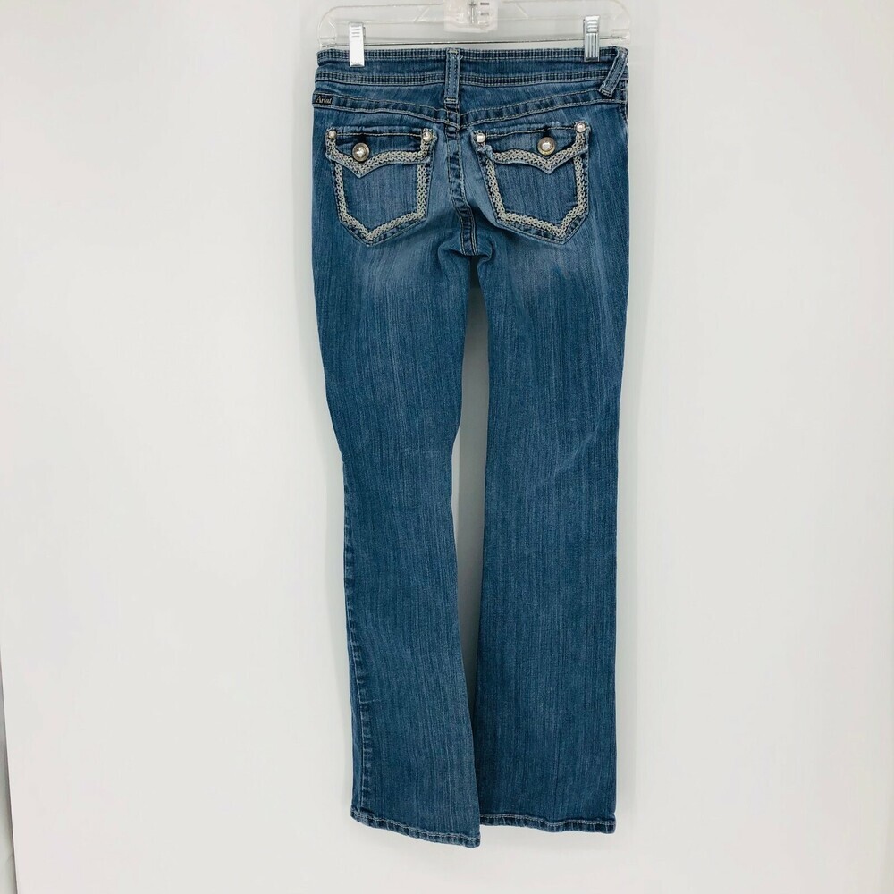 Y2K Ariat Women's Blue Denim Cotton Low Rise Bootcut Casual Jeans Pants Size 26R - Picture 6 of 9